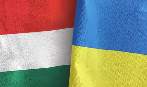 Hungary-Ukraine flag